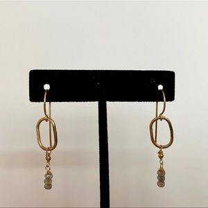 Gold beaded Dangle Earrings